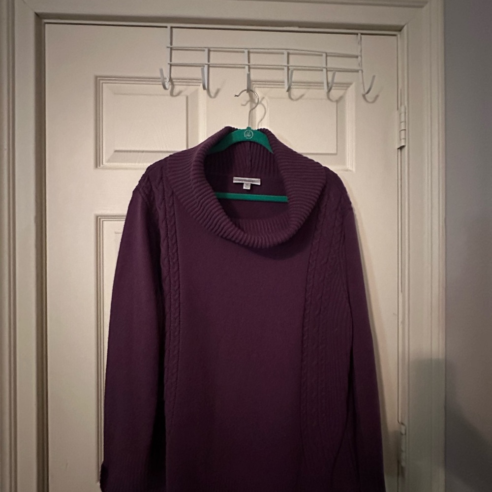 Avenue Deep Purple Cowl Neck Sweater